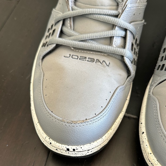 Nike Jordan 1 Flight Men's Gray and Black High-Top Sneakers - Picture 4 of 10